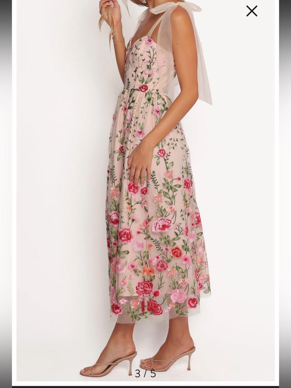 NWT Petal & Pup Mirabel Floral Embroidered Midi Dress Size Small - Picture 4 of 10